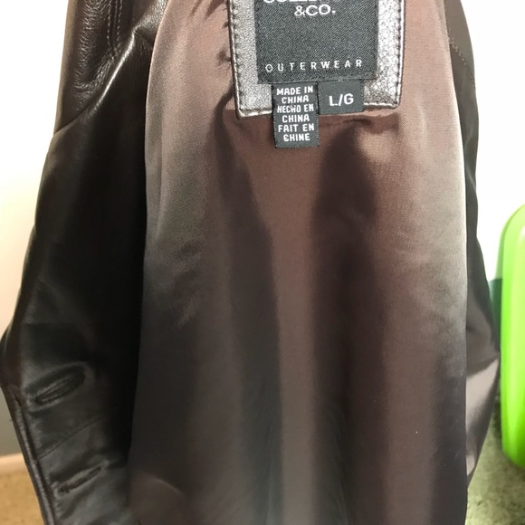 Colebrook and company brown leather jacket large - Picture 7 of 8